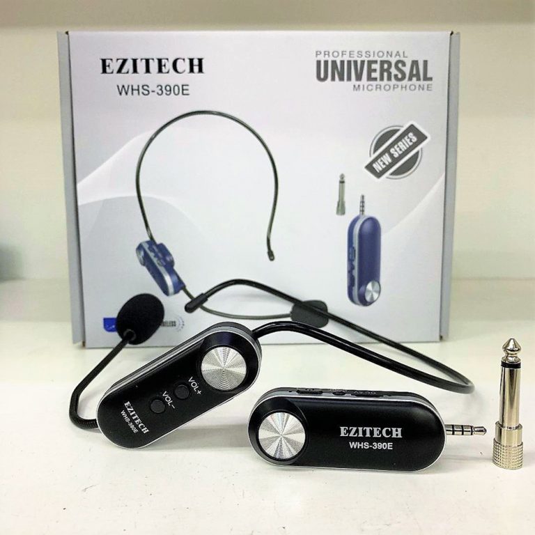 Ezitech WHS-390E UHF Wireless Headset Microphone (Rechargeable)